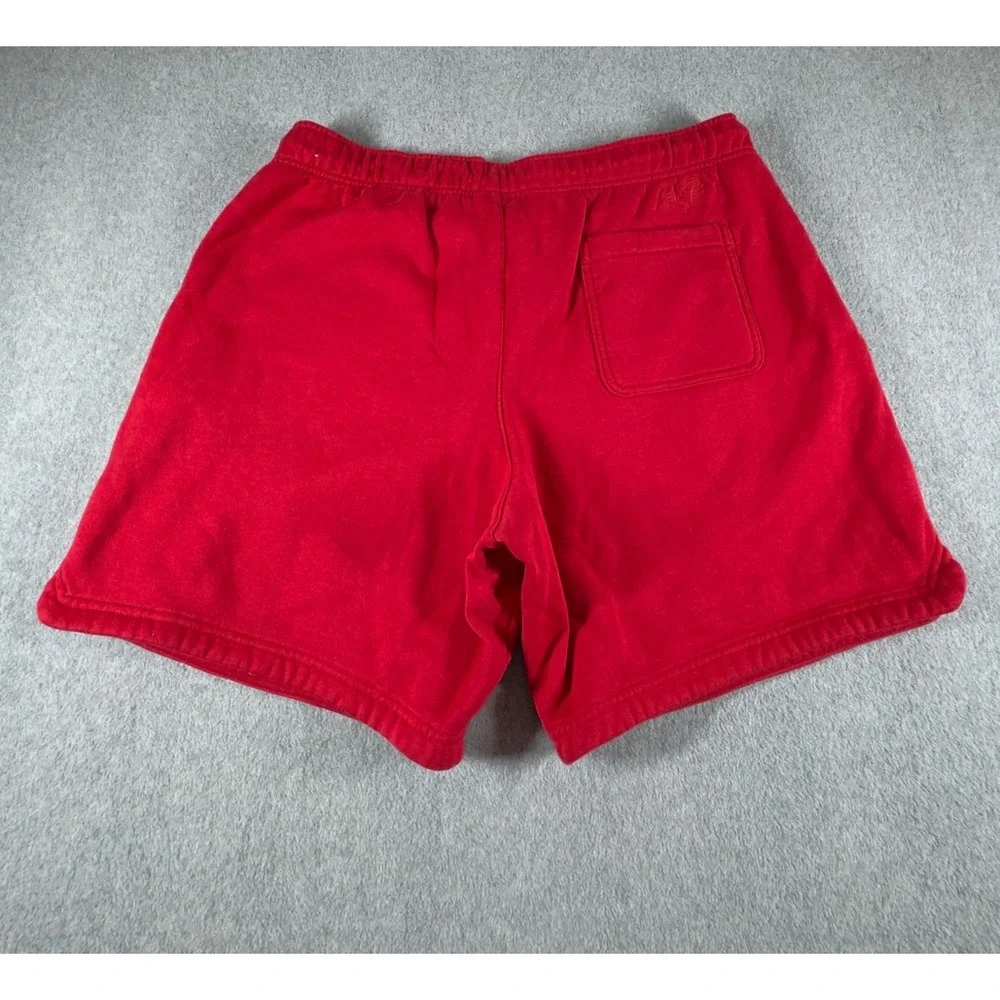 Jordan Air Shorts 2XL XXL Red Black Fleece Athletic Training Men's Basketball‎